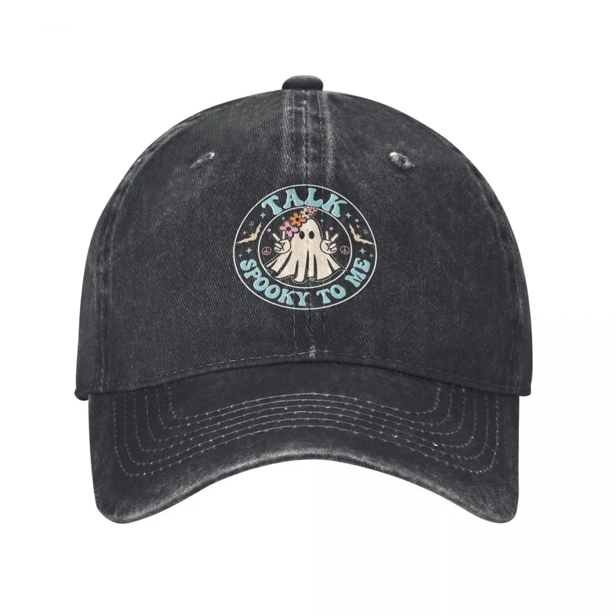 

Halloween Talk Spooky To Me Baseball Hats Dad Hats Adjustable Baseball Cap for Men Women Cowboy Hat