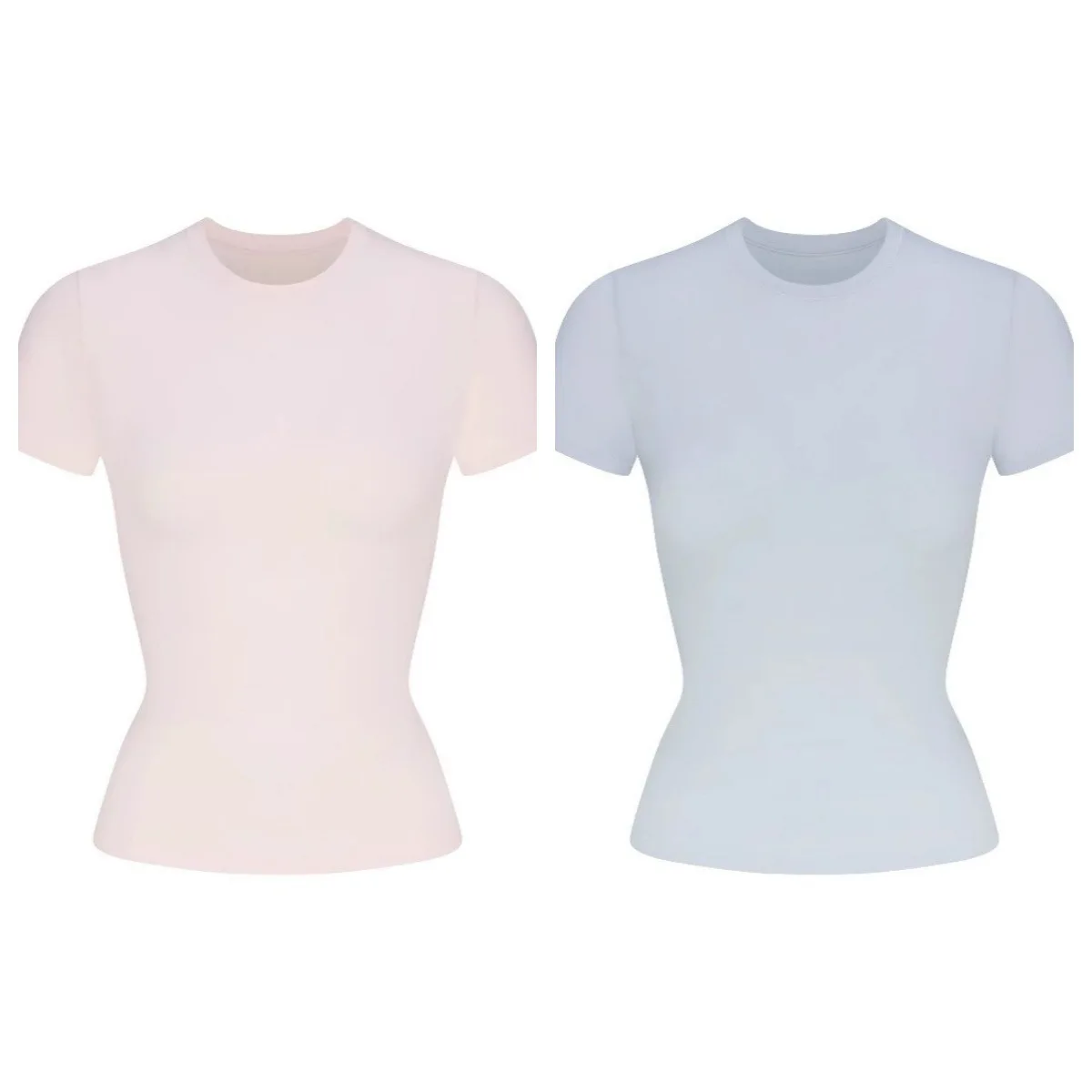 

Новая цветная женская летняя трикотажная футболка Kardaian из хлопкового джерси с высоким содержанием эластана, облегающая, с вырезом «сердечко»