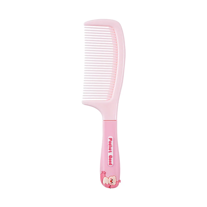 Brosse à cheveux de dessin animé mignon pour petite fille, thé au lait, document, peigne, Kawaii, ours, lapin, poignée souple, résine, accessoires