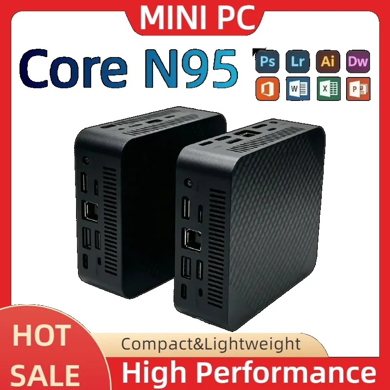 2026 High Performance Mini PC Laptop Win11 Pro Core N95 16GB RAM 1TB/2TB SSD WiFi6 BT5.2 4K HD Office & Gaming