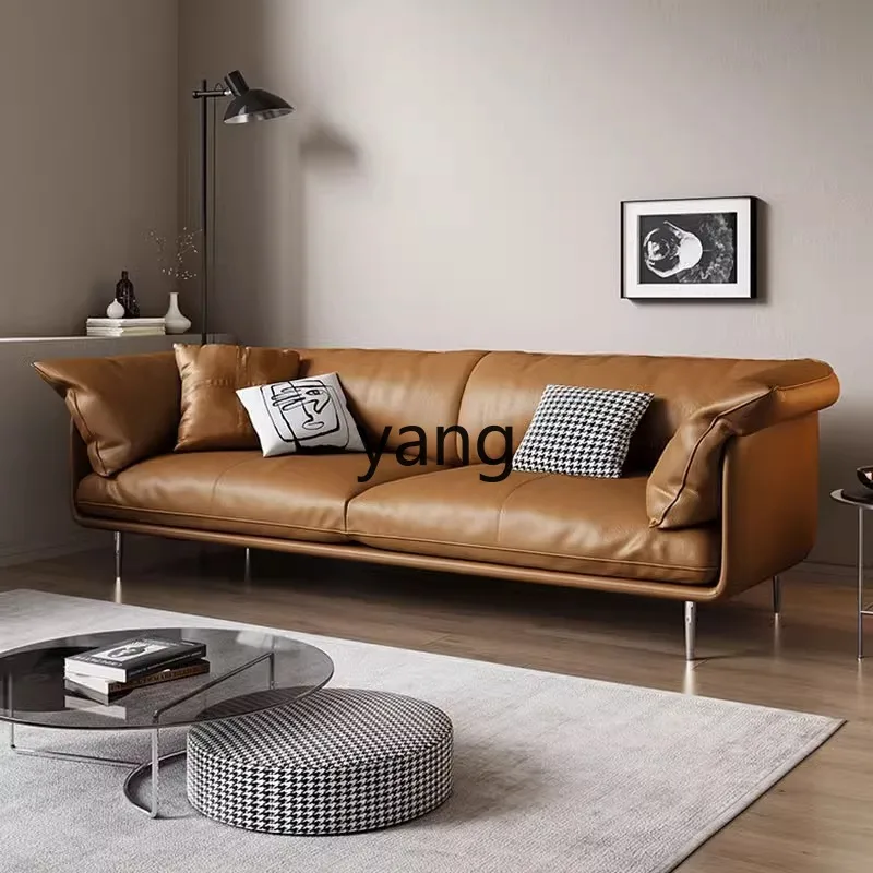 CX  Italian black office sofa simple modern business reception three-person straight row combination
