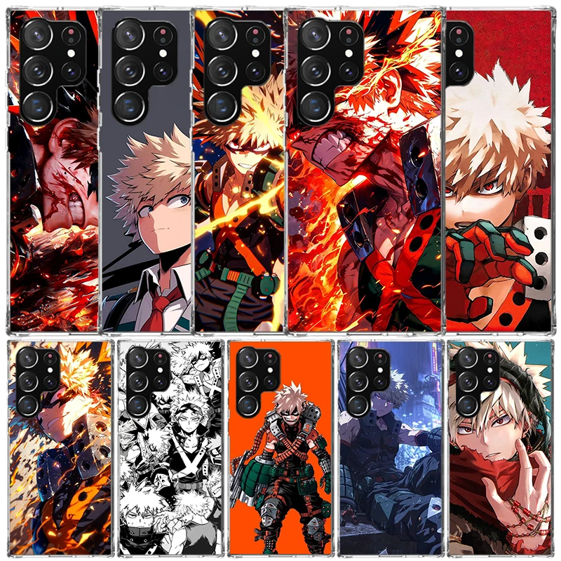 Чехол для телефона Bakugou Katsuki MHA My Hero для Samsung Galaxy S24 S25 Edge S26 Ultra S22 S23 Plus S21 + S20 FE, мягкая задняя крышка из ТПУ G