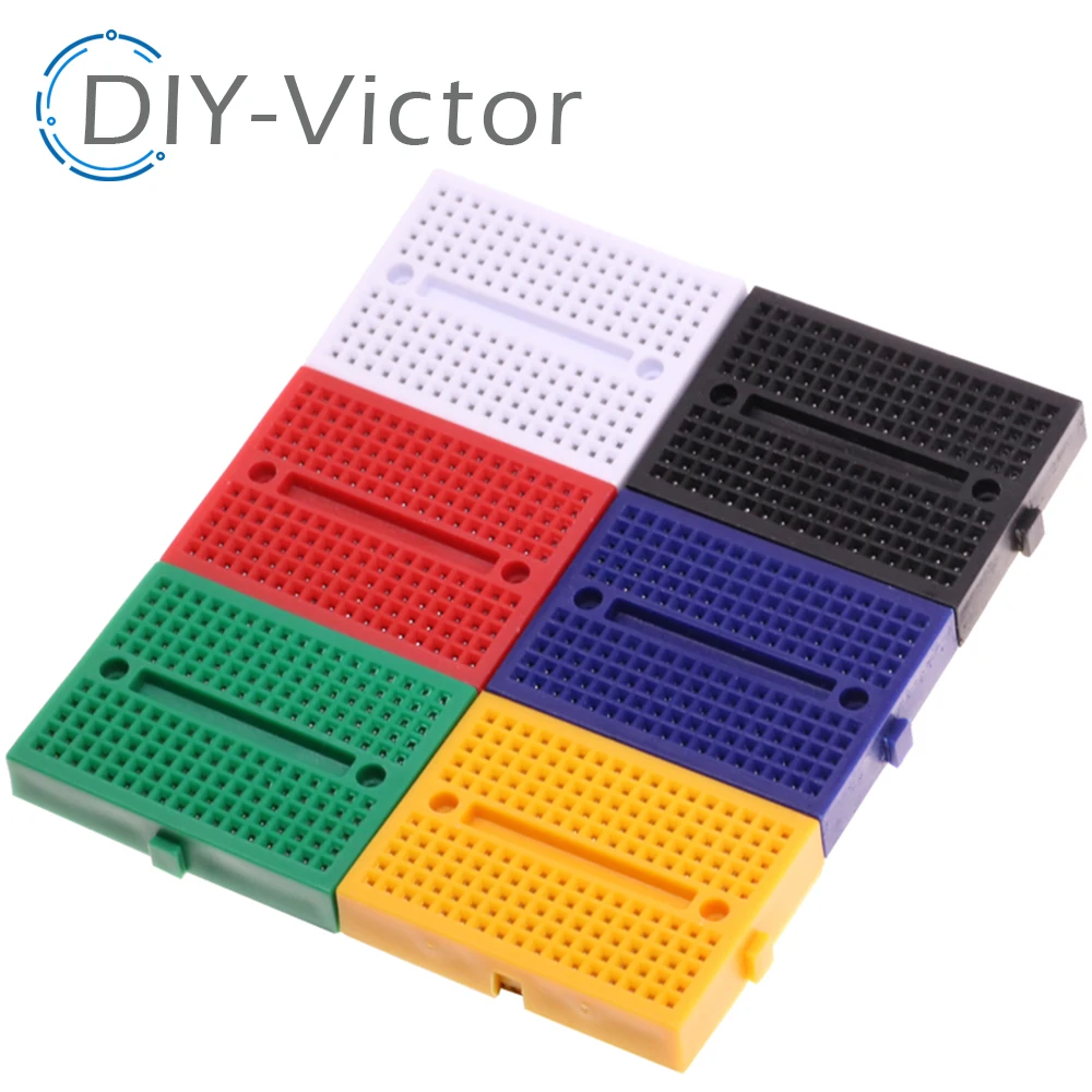 Six Color Mini Breadboard Solderless Prototype SYB-170 Tie-points PCB Test Board 35*47*8.5mm for Bus Test Circuit Board