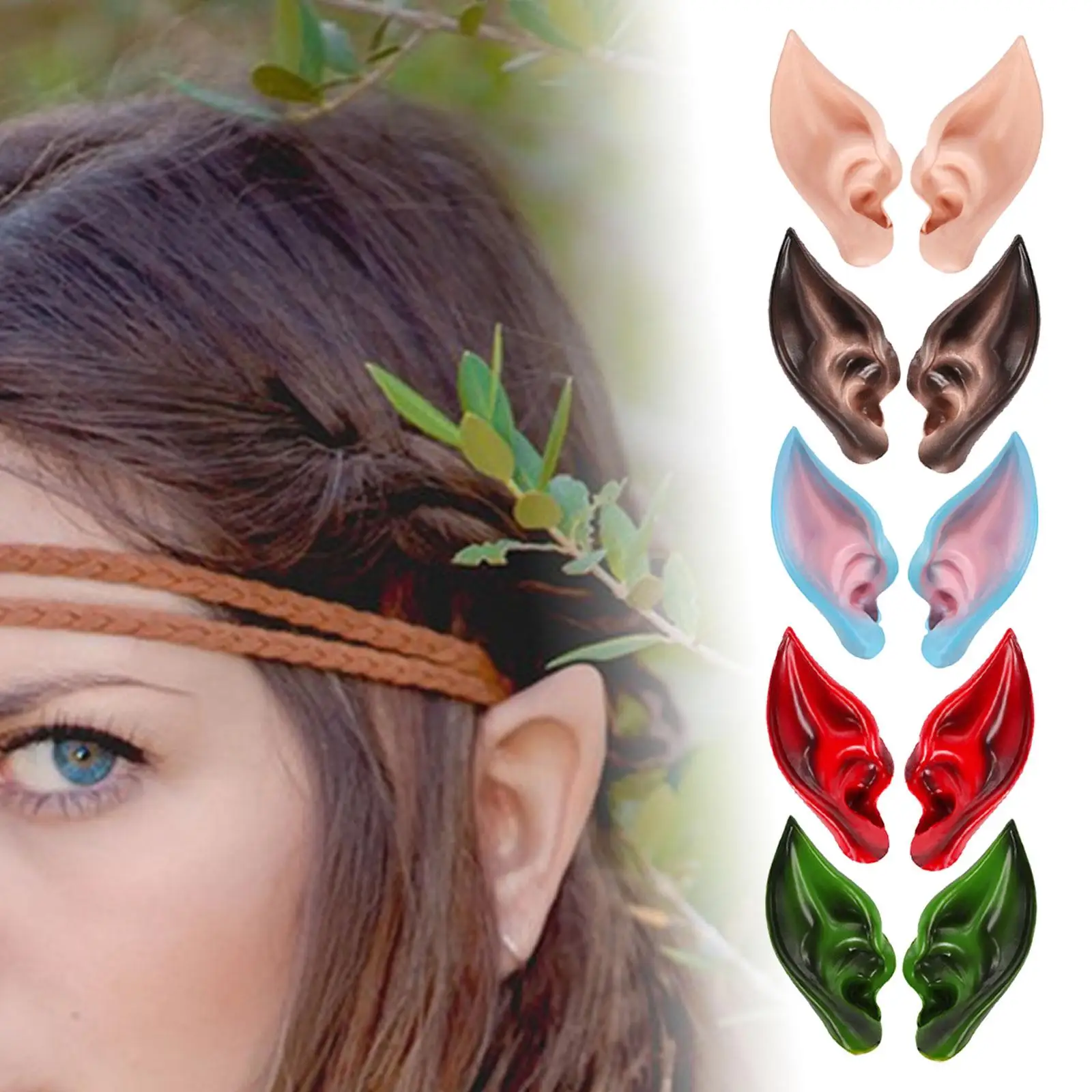 Picture 6: 2x Latex Elf Ear, Elf Ears, Masquerade Carnival Fancy Dress, Cosplay Props, Costumes, Broadcast Props