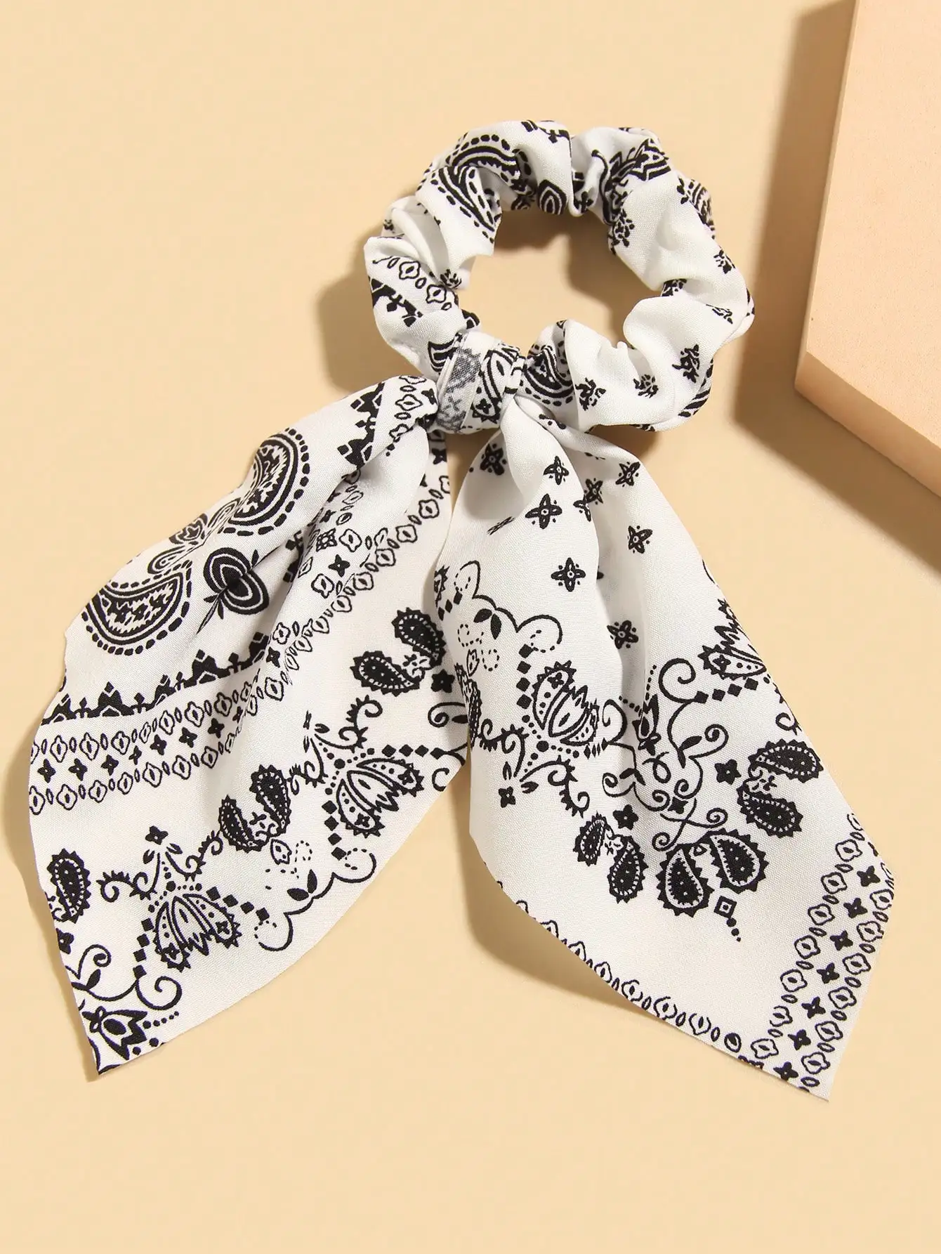 2 قطعة/المجموعة البوهيمي نمط بيزلي الشعر Scrunchie وربطة شعر، ربطة شعر، إكسسوارات الشعر، أصحاب ذيل الحصان، مطاط الشعر، فرك الشعر