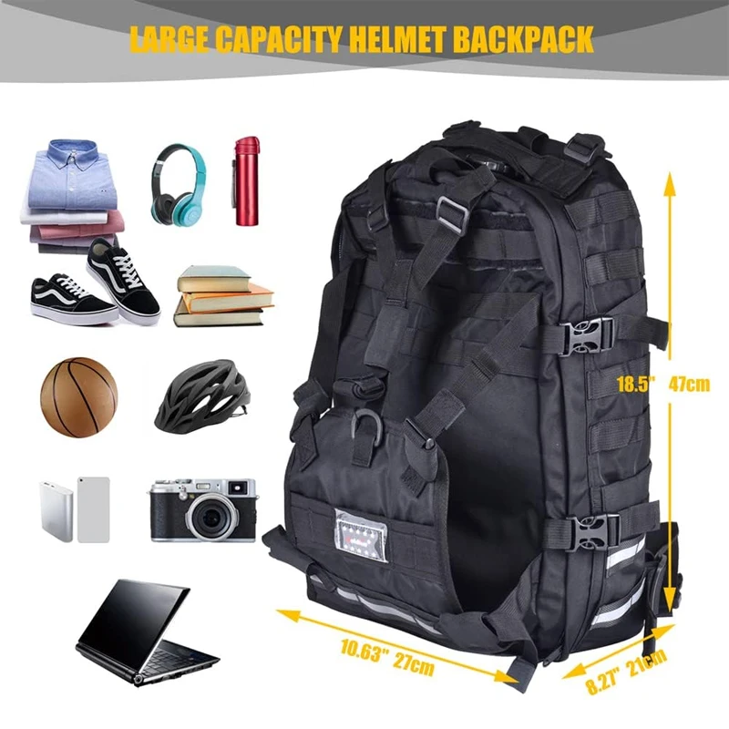 Motorcycle Accessories Waterproof 26L Riding Backpack Travel Bag Cycling Helmet Storage Packsack Hiking Helmetcatch Rucksack