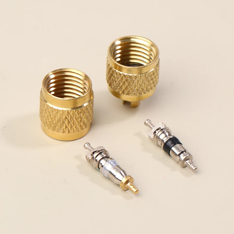 10Pcs Brass Valve Cores Replacement AC HVAC/R Field Service Tool Refrigerant Valve Core Remover Removal Tool HAVC