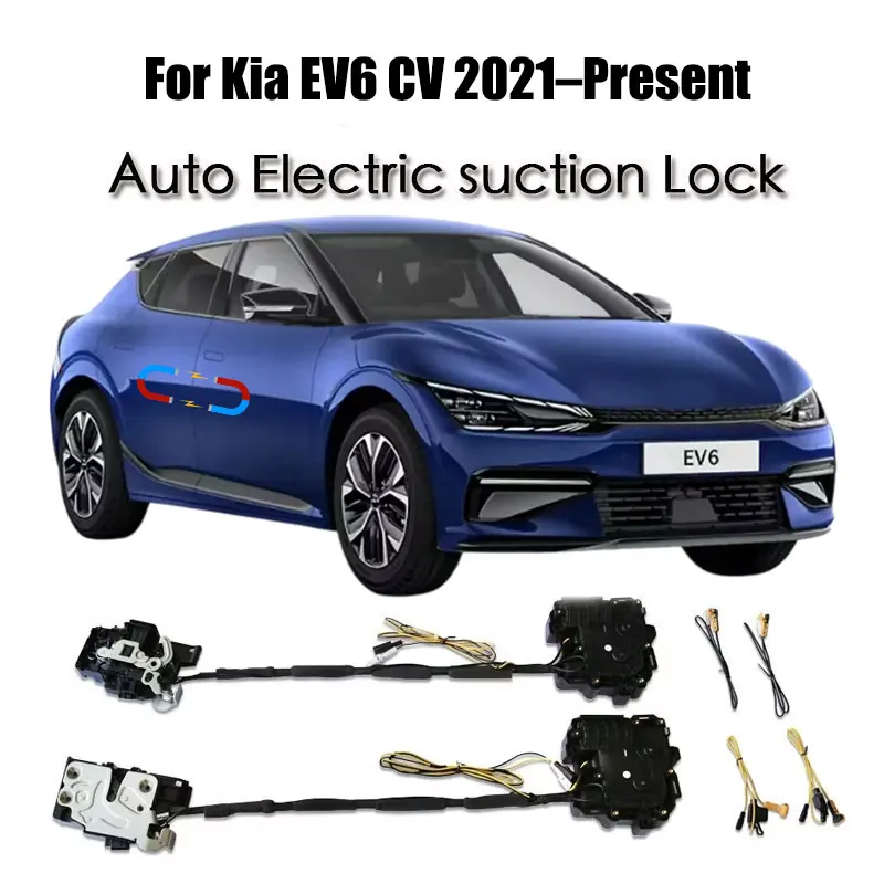 For Kia EV6 CV 2021–Present  Car Soft Close Door Latch Pass Lock Actuator Auto Electric Absorption Suction Silence Closer