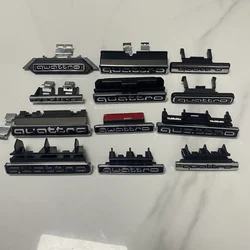 Audi Quattro Logo Car Front Grill Grille Badge Emblem For Audi A4 A6 Q3 Q5 Quattro Logo Car Head Grill Emblem Four-Wheel Drive