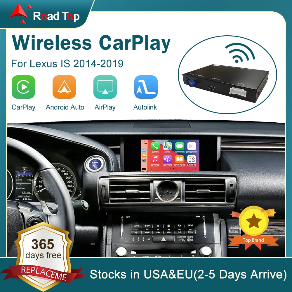 Wireless CarPlay for Lexus IS 2014-2019, with Android Auto Mirror Link AirPlay Car Play Functions