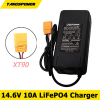 14.6V 10A For 12.6V 10A Lifepo4 Iron Phosphate Battery Charger  XT90 Charge with Fan DC Adapter Protection