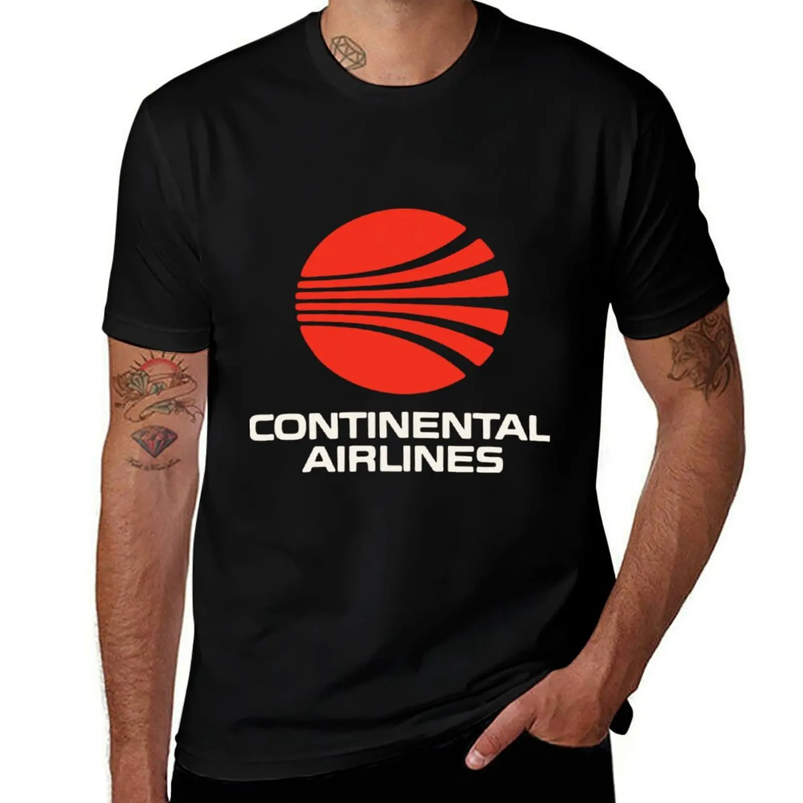 Continental Airlines 80s Style Logo T-Shirt anime stuff anime t shirts for a boy outfits for men