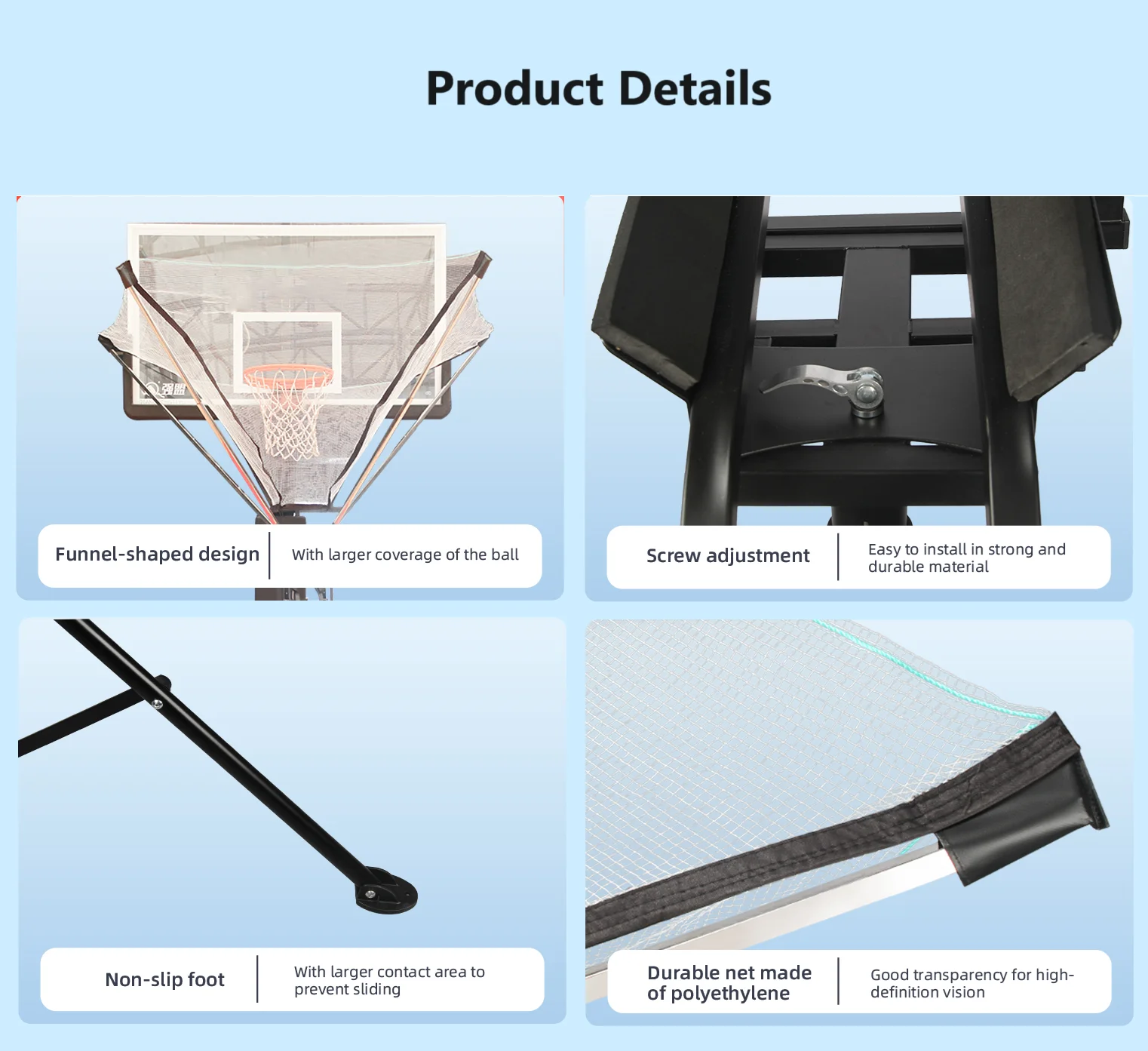 Wholesale Basketball Rebounder Net Return System Portable Shot Trainer Basketball Training Equipment for Shooting Practice view 5