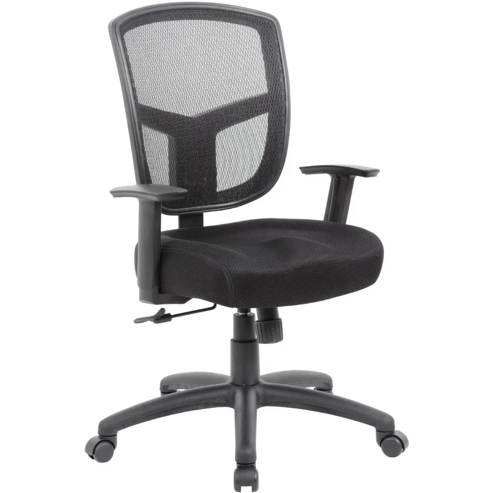 Boss Office Products (كرسي مهام العقد BOSXK مع آلية إمالة متزامنة، أسود، B6022