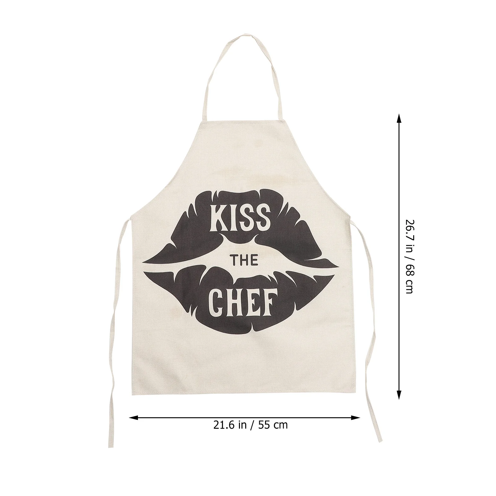 

Cotton Linen For Cooking Dustproof Kitchen Workwear Creative Design Machine Washable Aprons With Pocket Workplace Apron