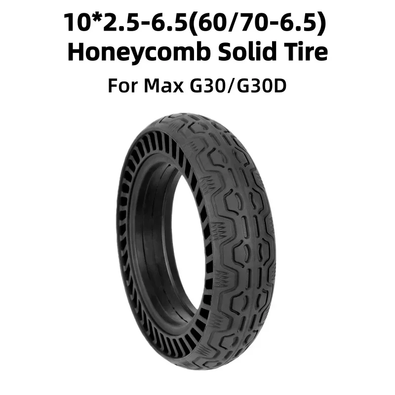 

10 Inch 60/70-6.5 Thickened Honeycomb Solid Tire 10*2.5-6.5 Explosion Proof Scooter Tyre Parts for Ninebot Segway Max G30 G30D
