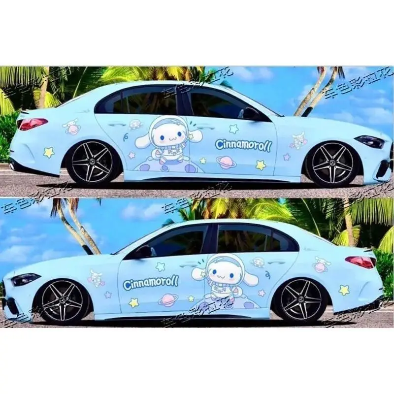 Sanrio Car Sticker Scratch Blocking Sticker Waterproof Sunscreen Car Creative Decoration Cartoon Kuromi Car Accessories