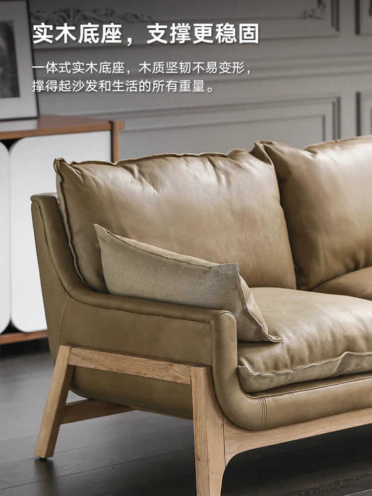 Nordic simple single leisure sofa light luxury designer retro antique sofa living room size apartment