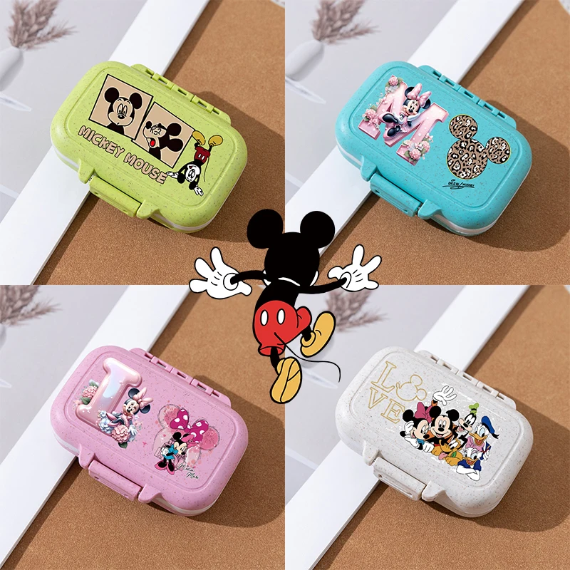 

Disney Mickey Mouse Pill Box Storage Organizer Travel Tablets Sealed Box Pills Case Container Cartoon Medication Dropshiping Box