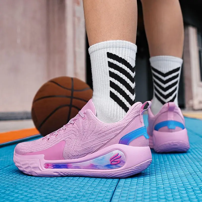 

2026 New Trend Basketball Shoes For Men Non-Slip Training Shoe Men Wearable Breathable Sneakers High Ankles Lacing Sports Shoes