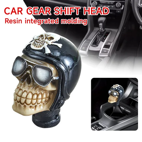 Perillas de palanca de cambios de coche, modificación de personalidad, engranaje de cabeza de calavera, transmisión Manual, palanca de cambios
