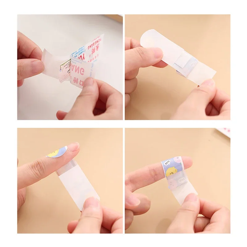 100Pcs/lot Patches Wound Strips Dressing Self-adhesive Plaster Bandage Curitas Kawaii Cartoon Animal Water Resistant Band Aid