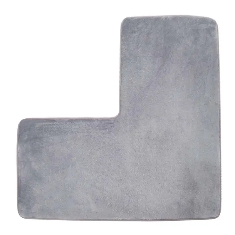 A55F-L-Shaped Bath Mat Non-Slip, Soft Bathroom Floor Rug, Washable Carpet For Square Showers,Ideal For Corner Shower Spaces