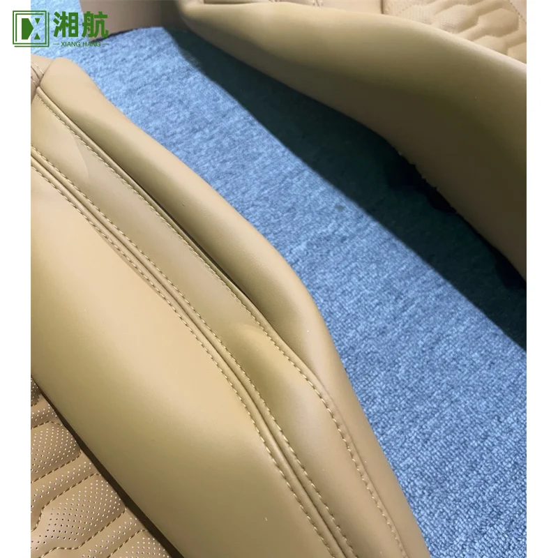 Suitable for Audi A8   Light Brown Nappa Leather Full Replacement Car Seat Cover for Audi A8