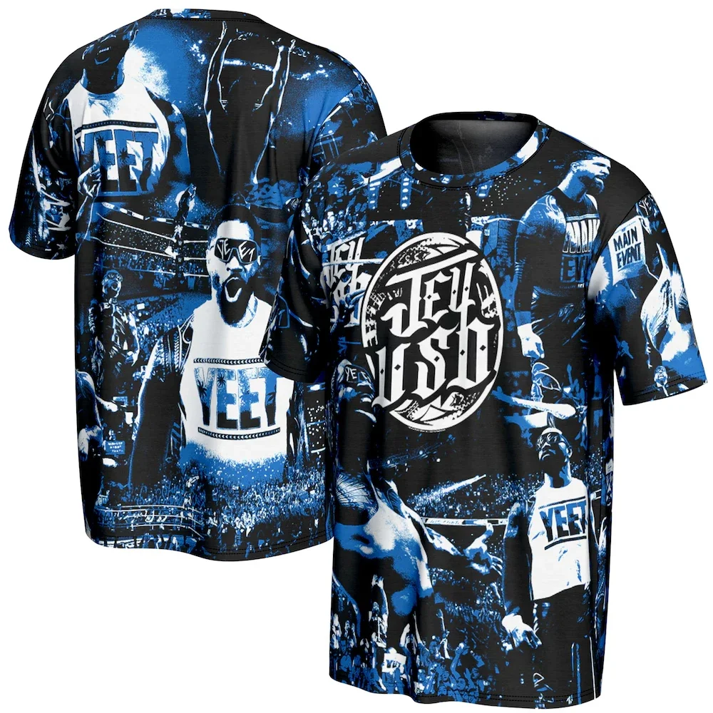 Men's Black Jey Uso Crowd T-Shirt 3D Printed Outdoor Sport Quick Drying Short Sleeve Tee Daily Casual Plus Size T-Shirt 2026
