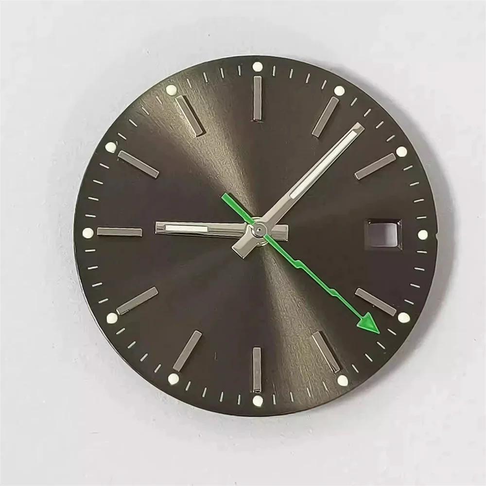 Acessórios de relógio de relojoeiro 29mm mostrador de relógio relâmpago mãos verde luminoso adequado para japão 8215 pérola 2813 movimento