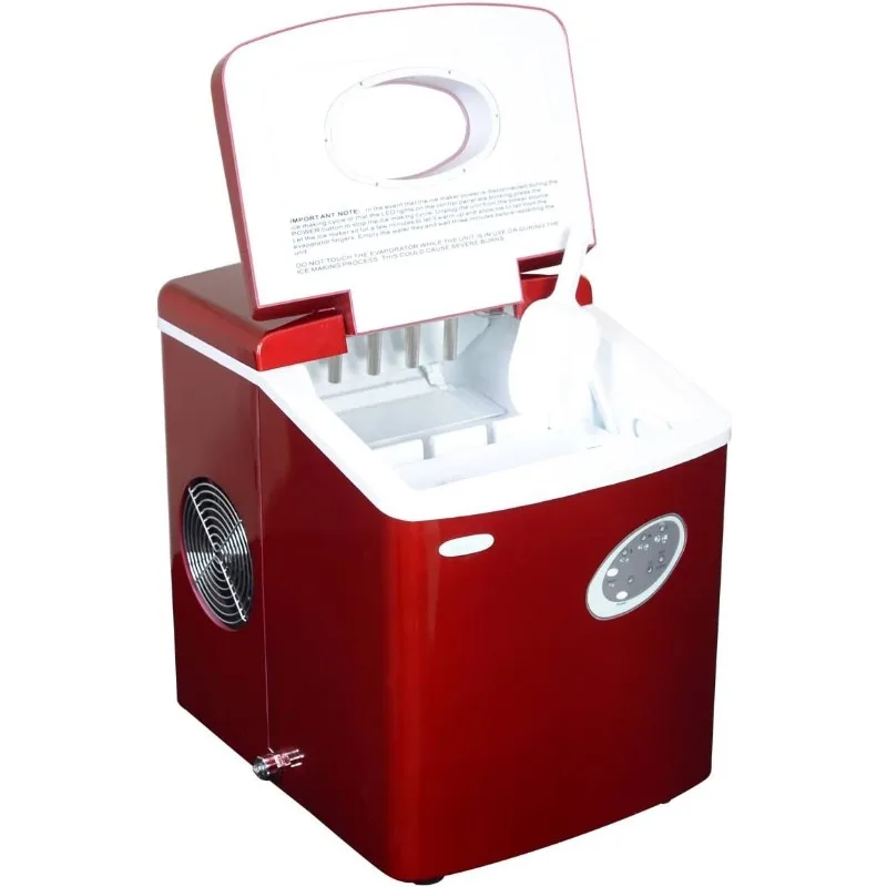 ماكينة صنع الثلج Newair Bullet - ماكينة صنع كونترتوب 28 رطلاً/يوم، خالية من مادة BPA، ماكينة صنع الثلج المحمولة، ماكينة صنع المكعبات ذات 3 مقاسات