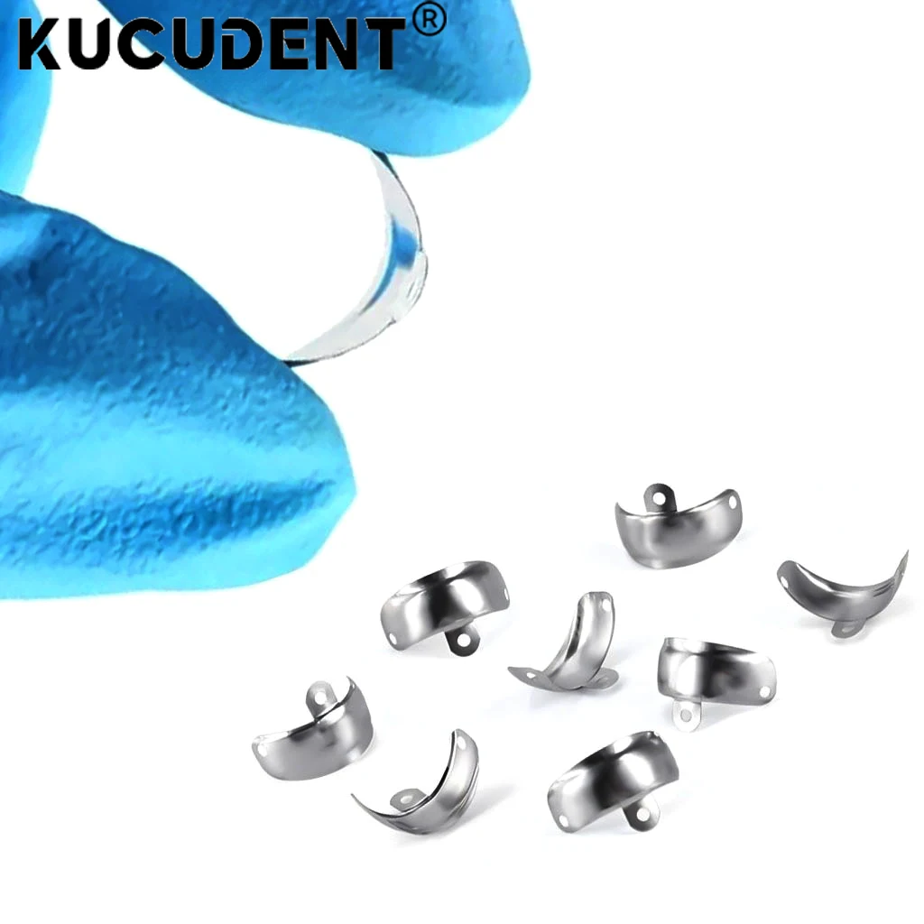 KUCUDENT 100 Pcs Dental Sectional Matrix Bands Contoured Metal Matrices System with Holes for Orthodontic Dentistry Materials view 5