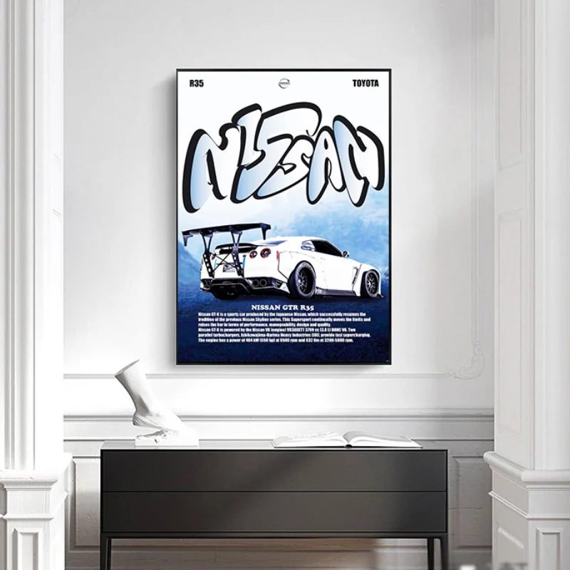Toile d'art mural de supercars - Vintage Collectible Magazines avis et prix