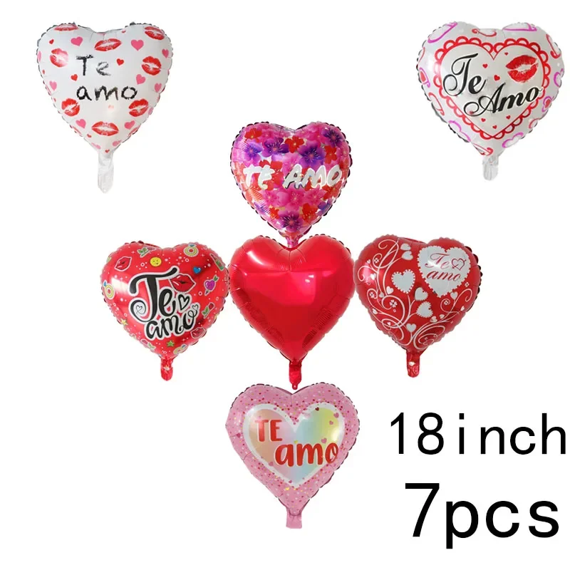 18inch Te Amo Te Quiero Mucho Happy Valentine's Day I Love You Aluminum Balloon Confession, Proposal, Wedding Party Decoration