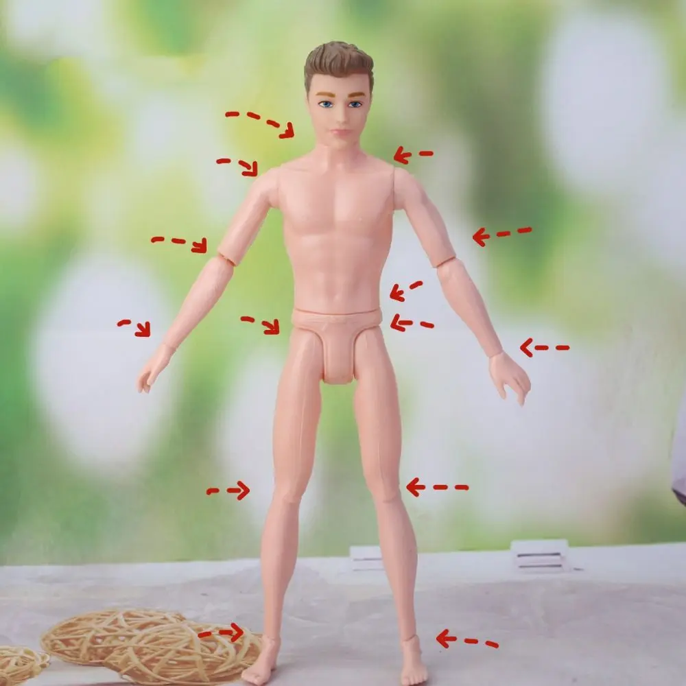 Children Gift Moveable Jointed Ken Doll Body Multi-Joint Rotatable Male Nude Body Boyfriend 30cm Move Doll Toys Doll DIY