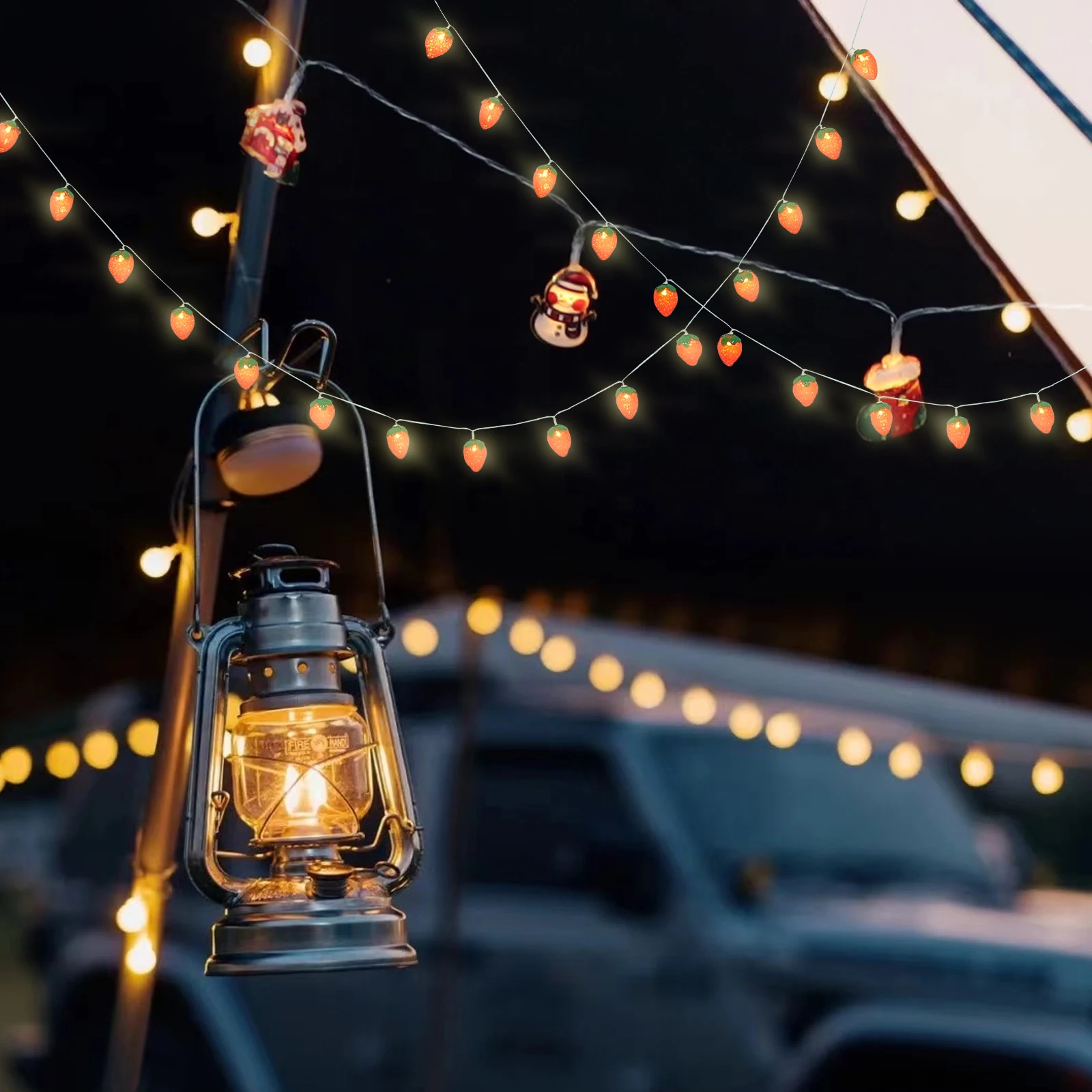 

Strawberry Shaped Led String Lights 7M 36Leds Usb Powered Indoor Outdoor Decorative Lighting For Bedroom Party Wedding Festival