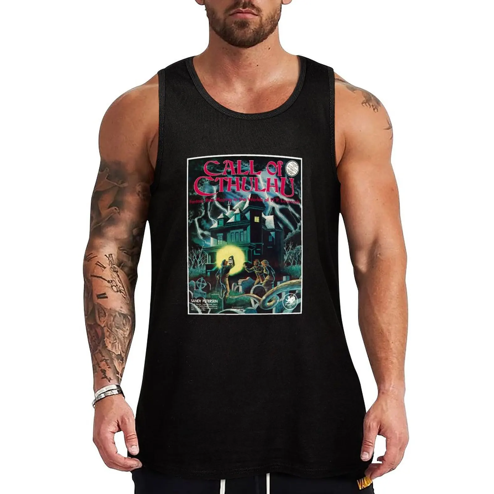 Call of Cthulhu 1st Edition Cover Tank Top Vest for boy Man summer clothes gym shirts Men's gym t-shirts