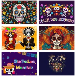 Mexico Day Of The Dead Background Party Baby Shower Photography Props Vinyl Room Decor Supplies Portrait Poster Photo Studio