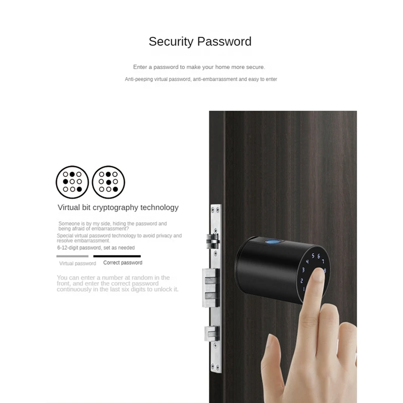 Home Security Door Lock Bluetooth Password Key Unlocking Smart Fingerprint Lock Tuya Smartlife App Remote Control
