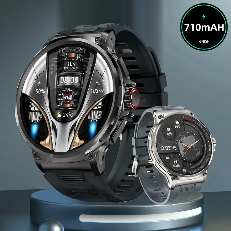 

New 1.85-inch Ultra HD Smart Watch GPS Track 710 Mah Large Battery Sports Fitness Smartwatch Bluetooth Call Watches Men+Box