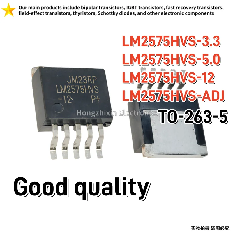 Régulateur de tension à montage en surface, 10 pièces, nouvelle puce LM2575HVS-3.3 LM2575HVS-5.0 LM2575HVS-12 LM2575HVS-ADJ TO-263-5