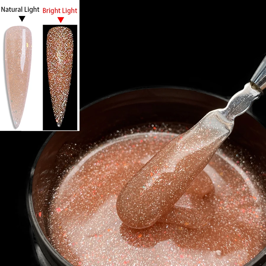 Jillnails 100g Glitter Shimmer Melkachtige Harde Gel Builder Nagel voor Nagels Extensions Koningsblauw Roze UV LED Camouflage Zelfnivellerende