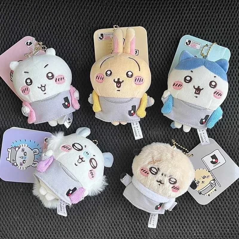 Football Series J League Chikawa Usagi Rakko Plush Pendant Anime Kawaii Hachiware Toy Doll Keychain Accessories Decorative Gift