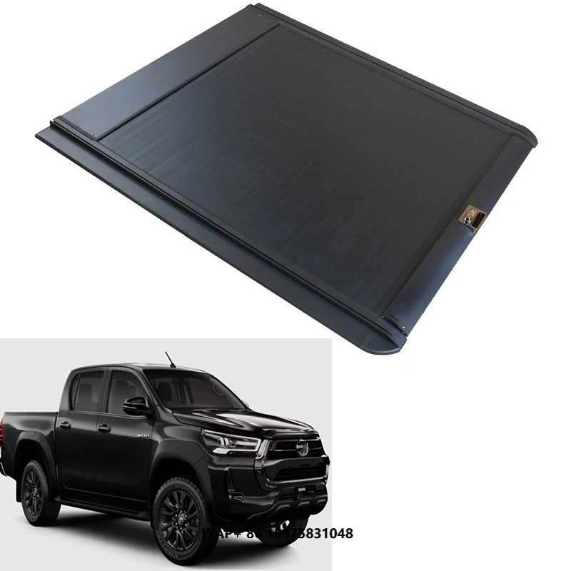 

Hilux Accessories Aluminum Alloy Retractable Roll up Hard Type Tonneau Cover for HILUX Locking Waterproof Pick-up Truck
