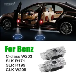 메르세데스 벤용 웰컴 로고 자동차 도어 프로젝터 장식 조명, W203 (2001-2007) W208 W209 2001-2009 R171 R172 C199 W240, 2 개