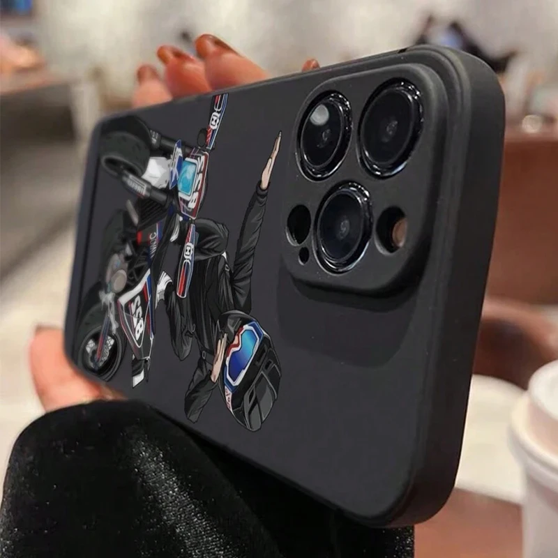 Funda Cool Kid Moto para Oppo Realme C65 C63 C55 C53 C35 C33 C30 C20 C21Y 13 11 10 9 9i 8 GT Neo2 Pro Plus 4G 5G