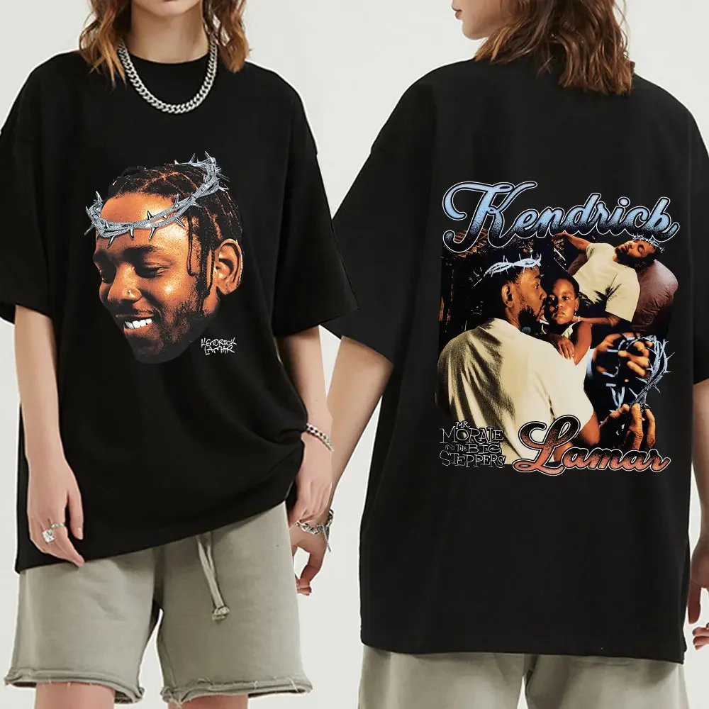 Rapper Kendrick Lamar T Shirt Music Album Mr Morale & The Big Steppers Music Album Print T Shirts Men's Hip Hop Vintage T-shirt