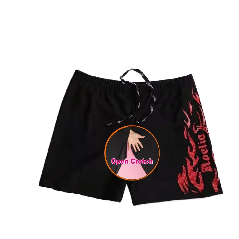 Men's Open Pants Swimming Trunks Are Free To Take Off Anti-embarrassment Loose Men's Boxer Swimming Trunks Swimsuit Set Beach