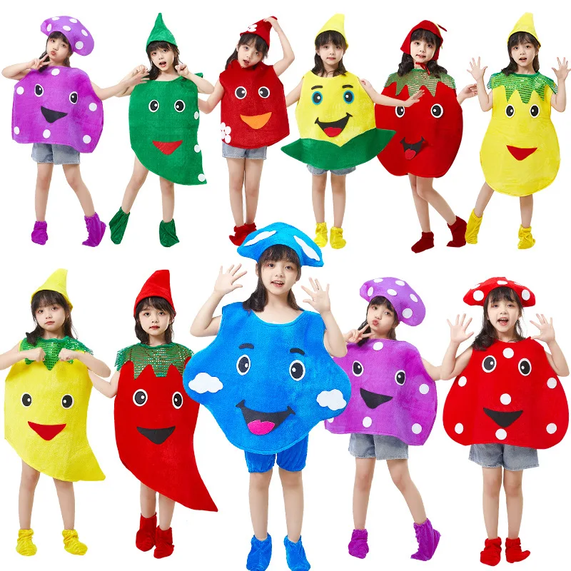 Children\'s Day Show Fruit Vegetable Costume Kindergarten Show Costume Festival Costume Halloween Easter Stage Costume