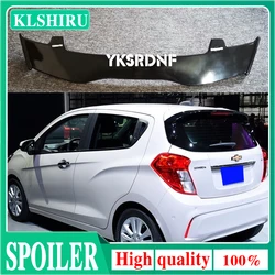 Hatchback Spoiler For Chevrolet Spark Universal Spoiler ABS Plastic Carbon Fiber Look Rear Roof Wing Car Body Kit Accessories